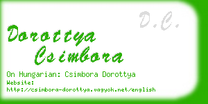 dorottya csimbora business card